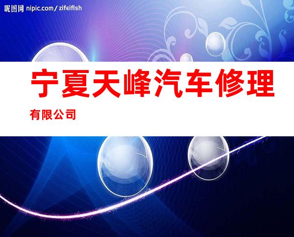宁夏天峰汽车修理有限公司